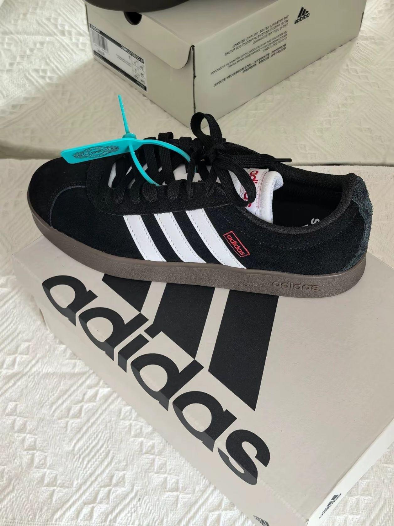 复古氛围感|adidas VL Court 2.0黑棕生胶板鞋